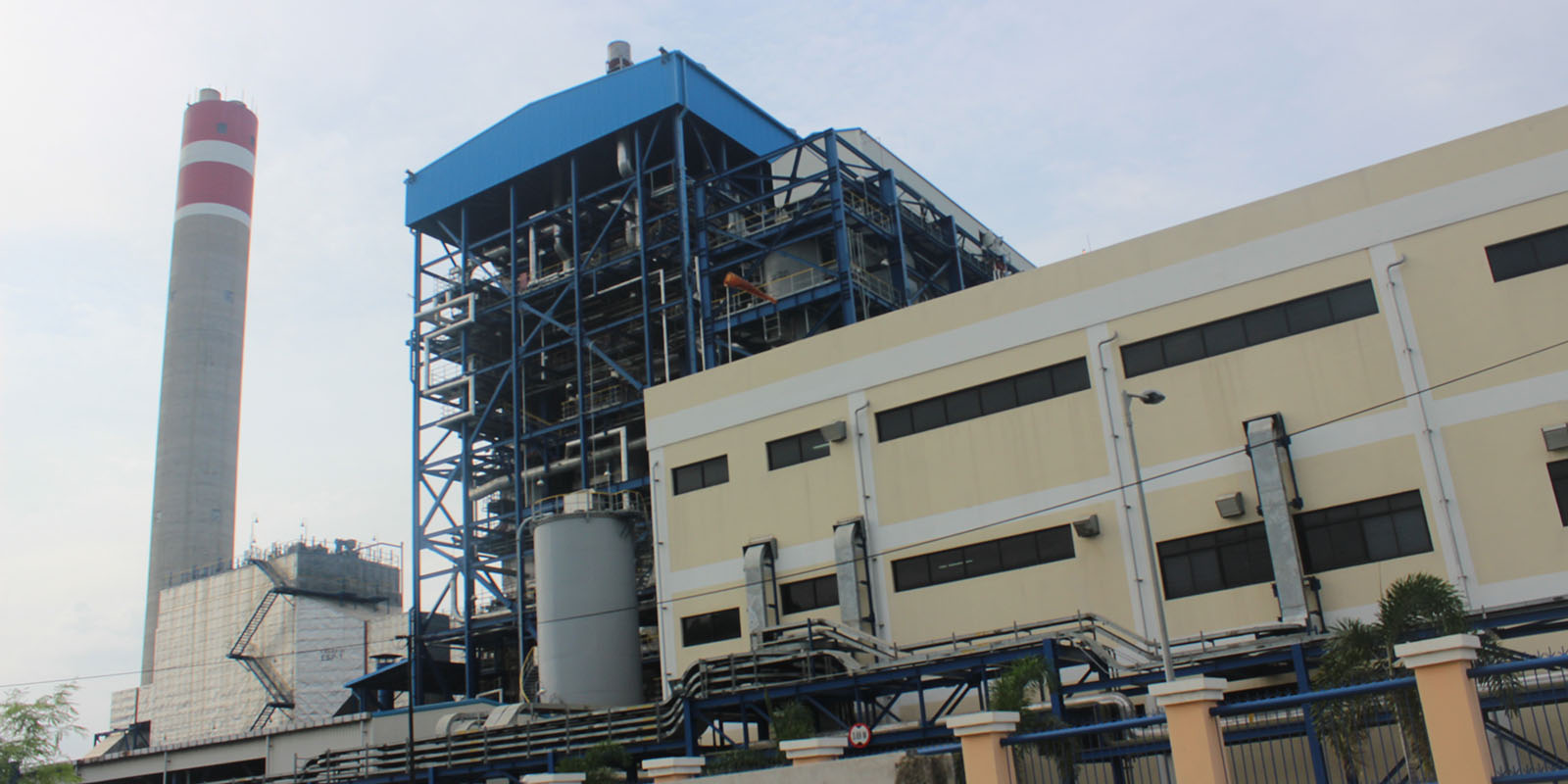 side view of power plant inspection services
